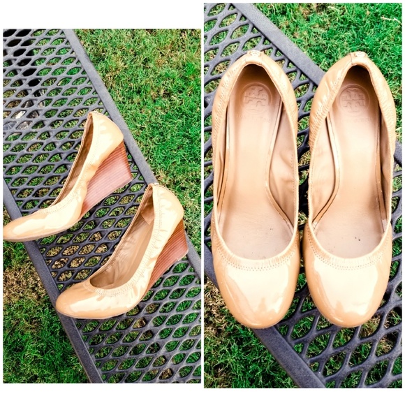 Tory Burch ballet heel 10m brown wedges Eddie - Picture 1 of 7